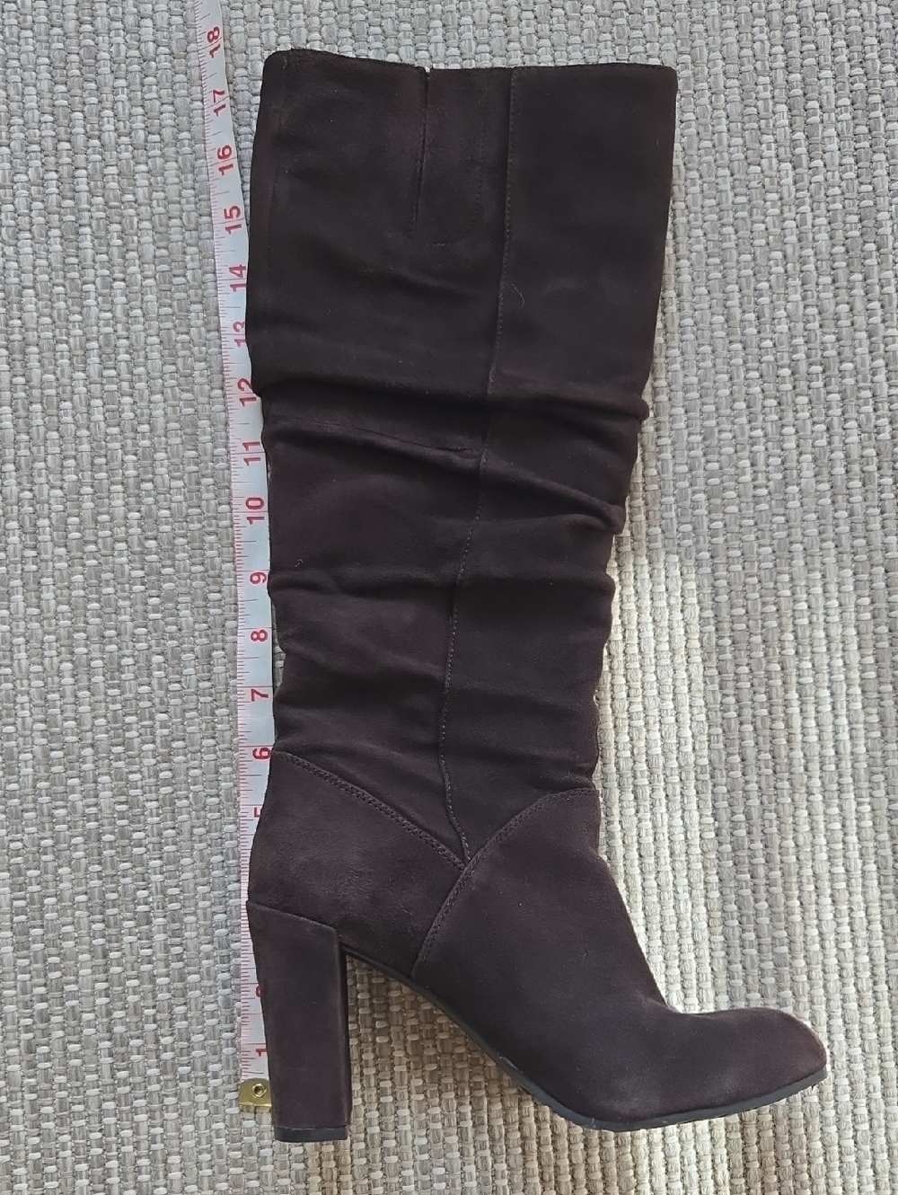 Nine West Chocolate Brown Shiryl Suede Boots Size 6.5 - Picture 7 of 8